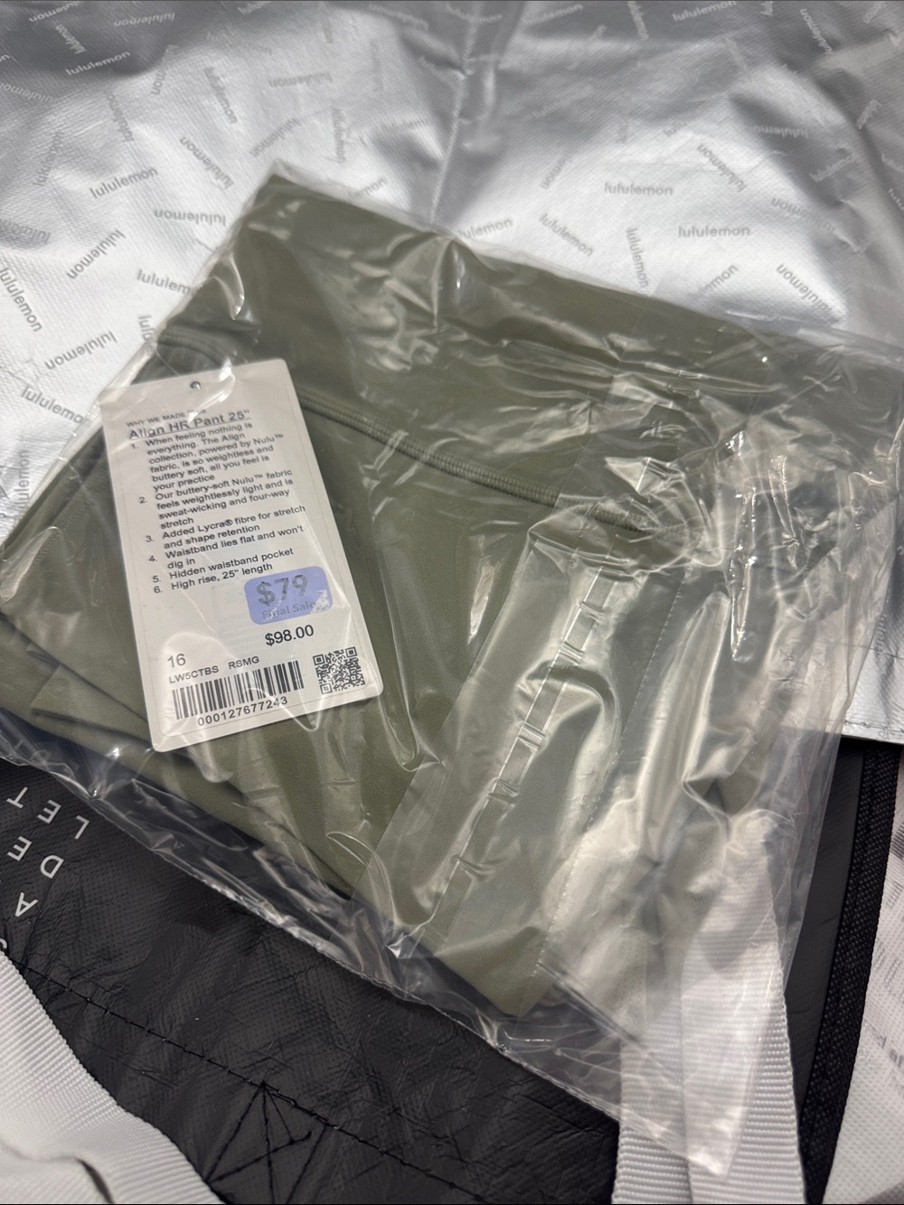 Lululemon Olive Green align High-Rise pants 25” Leggings